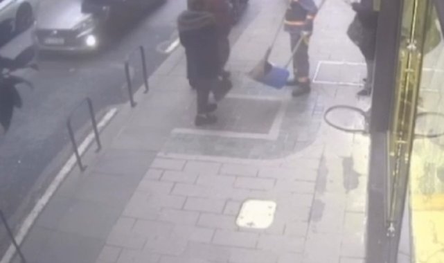 Nişantaşı'nda kendisine borcu olan şahsın geldiğini gören adam, otomobi...