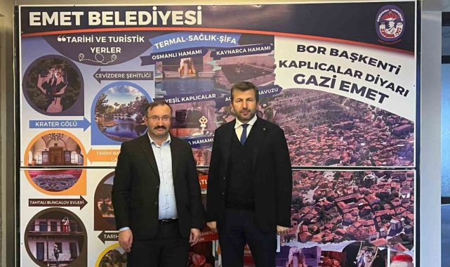 Pazarlar Belediye Başkanı Bilal Demirci, Emet Belediye Başkanı Hüseyin Doğa...
