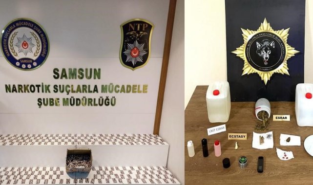 Samsun'da internet üzerinden bir şahsın çeşitli bıçak türlerini sattığı...