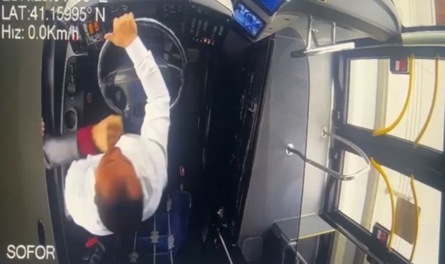 Sarıyer'de seyir halinde olan İETT otobüsünün şoförü, yaya geçidinde yo...