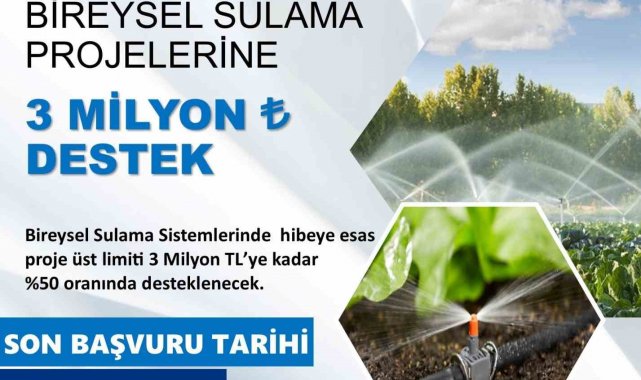 2024 Yılı Bireysel Sulama Hibe Desteği başvuruları başladı.
Niğde Tarım ve...