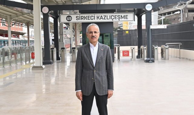 Ulaştırma ve Altyapı Bakanı Abdulkadir Uraloğlu, yarın açılacak 'Sirkec...