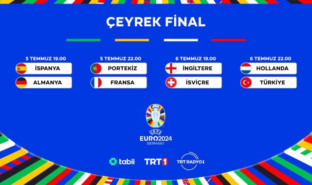2024 Avrupa Futbol Şampiyonası'nda (EURO 2024) çeyrek final maçları, 5-...