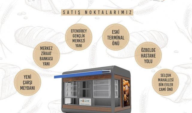 Niğde Belediyesi, NİĞMEK Satış Noktaları'nın pazar günleri de hizmet ve...