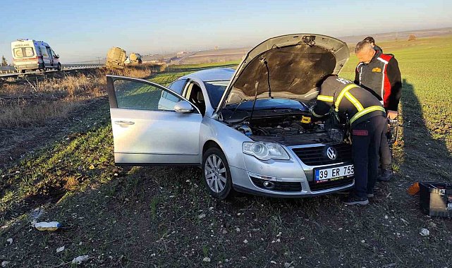 Babaeski'de tırla çarpışıp tarlaya savrulan otomobilin sürücüsü öldü