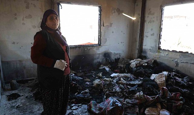 Evinde çıkan yangını söndürmeye çalışırken düşen kadının kolu kırıldı