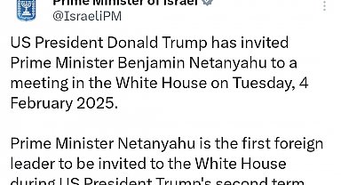 ABD Başkanı Trump, İsrail Başbakanı Netanyahu'yu Beyaz Saray'a davet etti