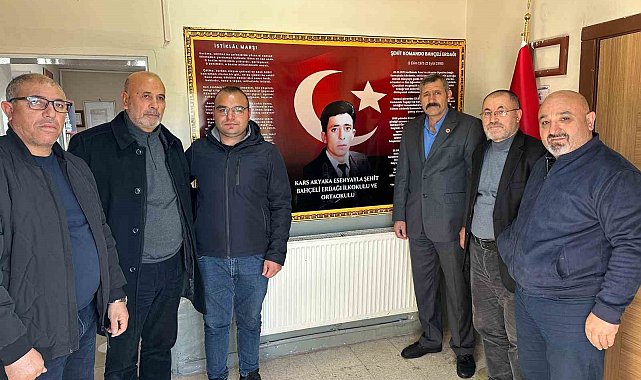 Akyaka'da okulda şehit adına köşe oluşturuldu