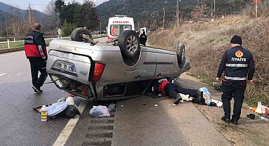 Amasya'da otomobil takla attı: 2'si çocuk 4 yaralı