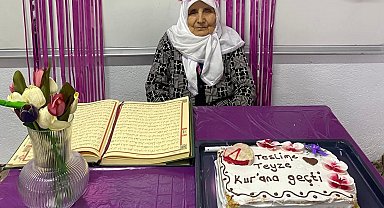 Amasyalı Teslime Nine 4 ayda Kur'an-ı Kerim okumayı öğrendi