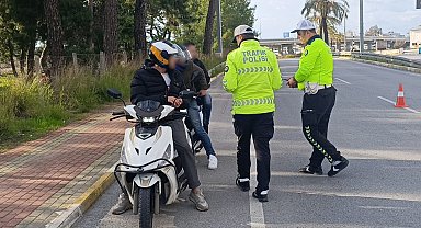 Antalya'da 74 ekip, 163 personelle motosiklet uygulaması