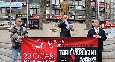 Batı Trakya Derneği, Edremit'te Millî Direniş Günü'nün 37. Yılını Kutladı