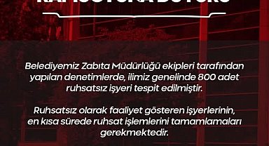 Belediye Başkanı açıkladı: Amasya'da 800 işyeri ruhsatsız çıktı