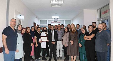 Bingöl'de 4 cana umut olan organ bağışına teşekkür belgesi