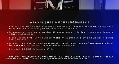 Bingöl'de aranan 4 şüpheli yakalandı