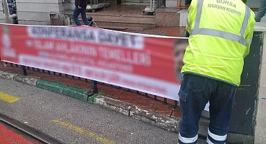 Bursa Büyükşehir'den izinsiz afişlere geçit yok