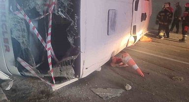 Denizli'de işçi servisi devrildi: 4 ölü, 19 yaralı