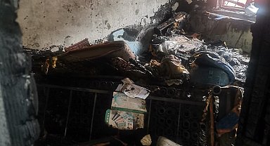 Diyadin'de ev yangını