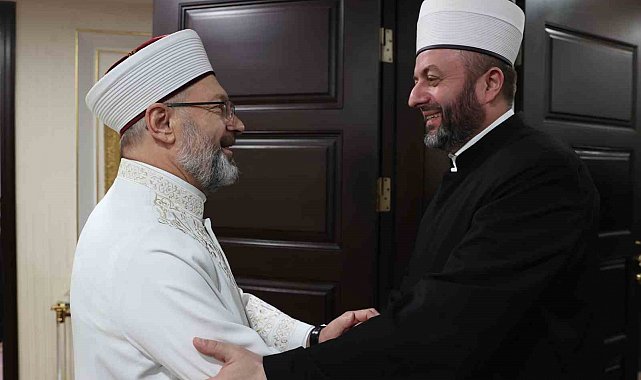 Diyanet İşleri Başkanı Erbaş, Sırbistan İslam Birliği Riyaseti Başkanı Halitoviç'i kabul etti