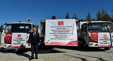 Doğanşehir Belediyesi'ne TBB'den araç desteği