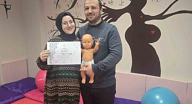 Düzce'de gebe okulunda ilk eşli eğitim yapıldı