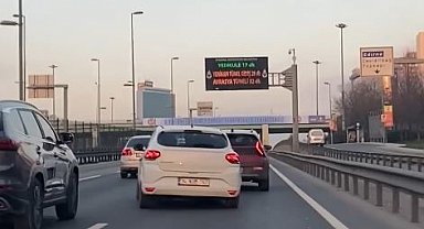 E5 Karayolunda tehlikeli hareketler kamerada