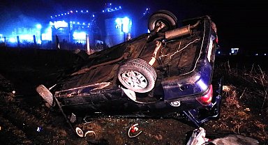 Edirne'de otomobil takla attı: 1 yaralı