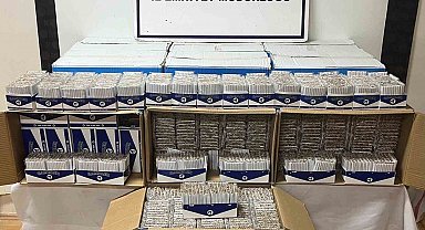 Edremit'te piyasa sürülmeye hazır 100 bin makaron ele geçirildi