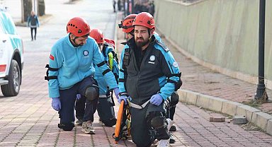 Elazığ'da deprem ve yangın tatbikatı