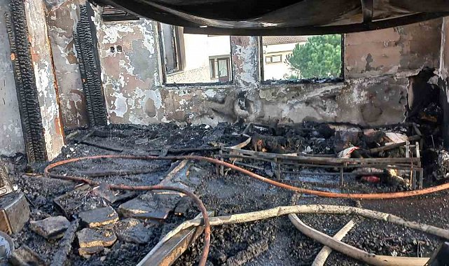 Erdek'te elektrik kontağından çıkan yangın korkuttu