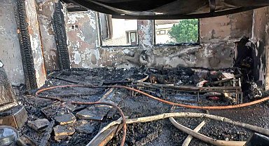 Erdek'te elektrik kontağından çıkan yangın korkuttu