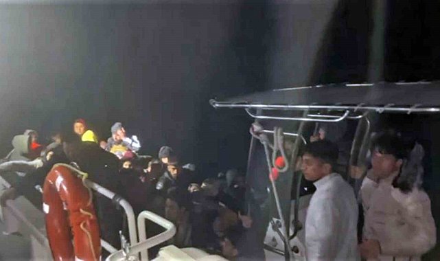 Fethiye'de 25'i çocuk 56 düzensiz göçmen yakalandı