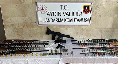 Germencik'te 10 ruhsatsız silah ele geçirildi