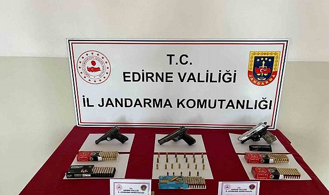 Havsa'da 3 adet ruhsat tabanca ele geçirildi