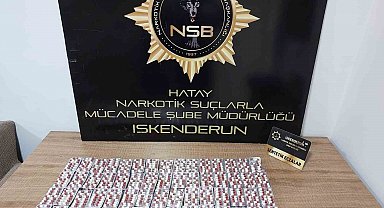 İskenderun'da uyuşturucu hap ele geçirildi