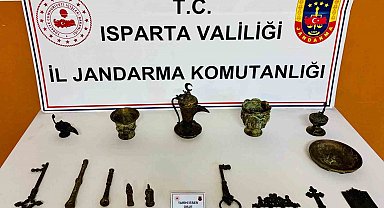 Isparta'da 15 tarihi eser ele geçirildi