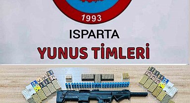 Isparta'da ruhsatsız tabanca ve tüfek ele geçirildi