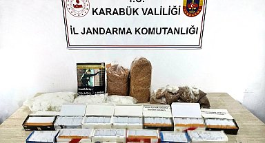 Jandarma binlerce adet makaron ve filtre ele geçirdi