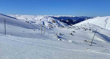 Kadırga Yaylası'nda kış ortasında yaz havası