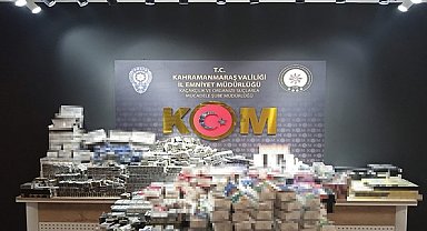Kahramanmaraş'ta 6 bin 840 paket kaçak sigara ele geçirildi