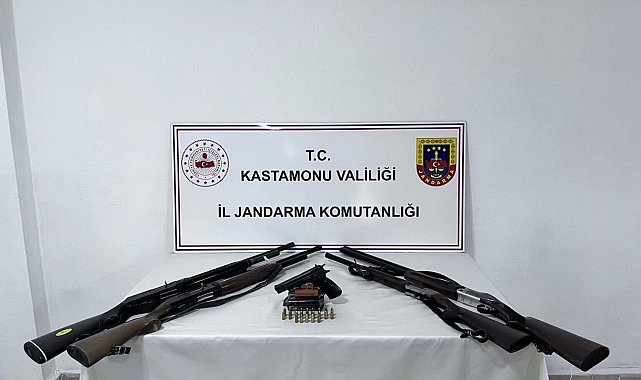 Kastamonu'da çok sayıda silah ele geçirildi