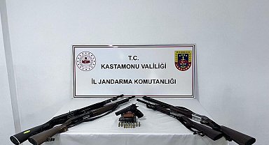 Kastamonu'da çok sayıda silah ele geçirildi