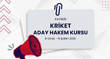 Kayseri'de Kriket Aday Hakem Kursu açılacak