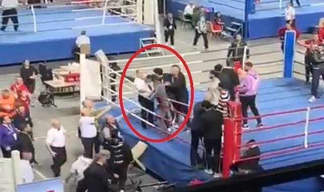 Kick boks maçında kavga ring dışına taştı: 1'i hakem 2 yaralı