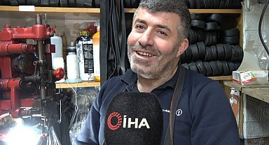 Kilis'te 42 yıllık ayakkabı tamircisi baba mesleğini sürdürüyor