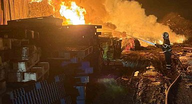 Kırklareli'nde hurda deposunda yangın