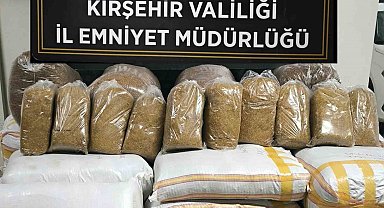Kırşehir'de 700 kilo bandrolsüz tütün ele geçirildi