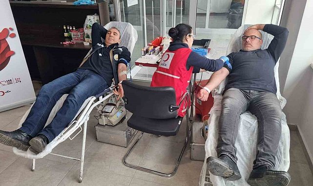 Kütahya OBM personelinden kan bağışına destek