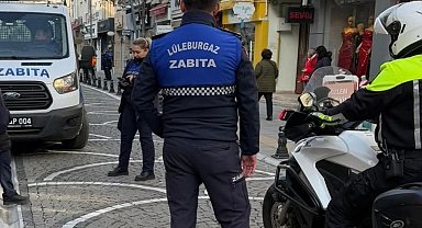 Lüleburgaz'da motosiklet denetimi: Trafiğe kapalı yola giren sürücülere para cezası