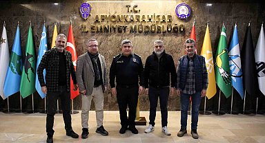 Manisalı Gazeteciler, Afyon İl Emniyet Müdürü Mahmut Ay'ı ziyaret etti